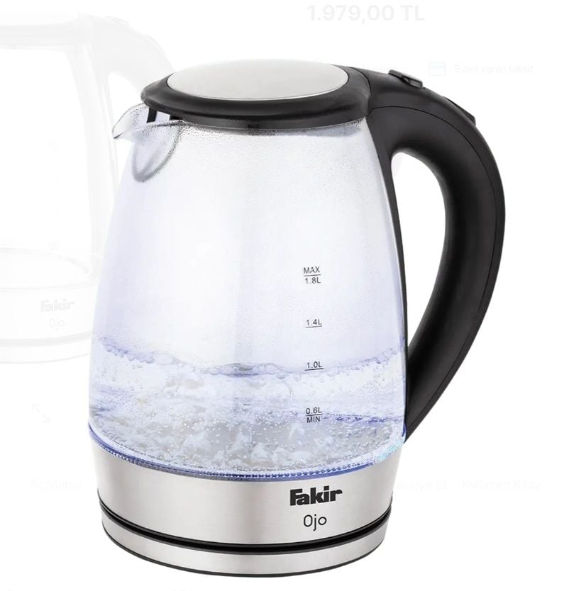 Fakir Ojo 2200 W 1.8 lt Cam Kettle