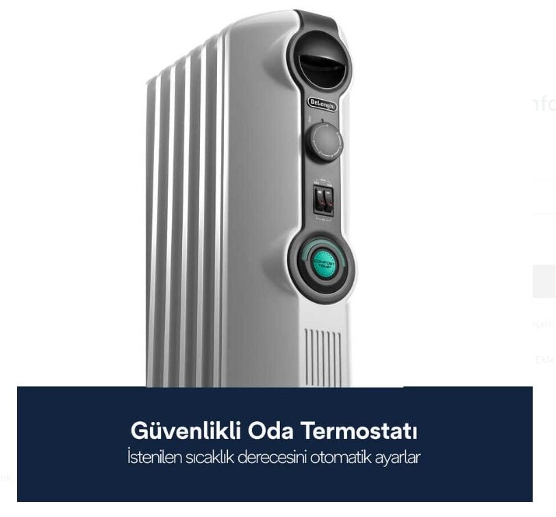 Delonghi Radias TRRS 1225C 2500 W 12 Dilim Yağlı Radyatör