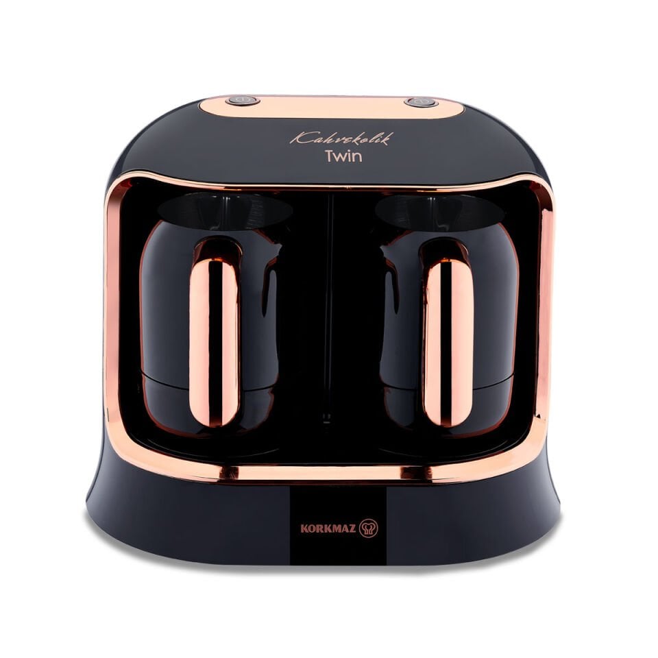 Korkmaz A861-04 Kahvekolik Deluxe Twin Siyah/Rosagold Kahve Makinesi