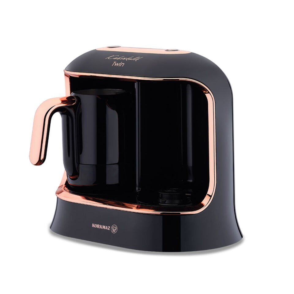 Korkmaz A861-04 Kahvekolik Deluxe Twin Siyah/Rosagold Kahve Makinesi