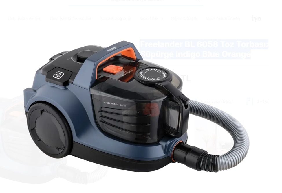 Fakir Freelander BL 6058 Toz Torbasız Elektrikli Süpürge Indigo Blue