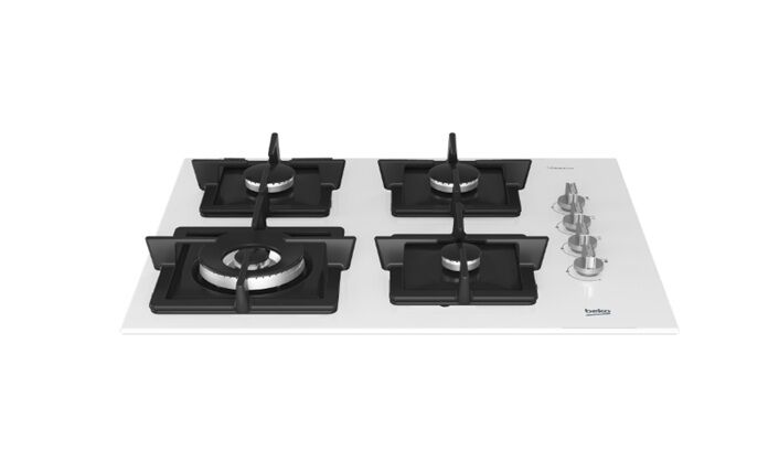 Beko BOCD K 6510 DWYB Beyaz Wok Gözlü Cam Ankastre Ocak