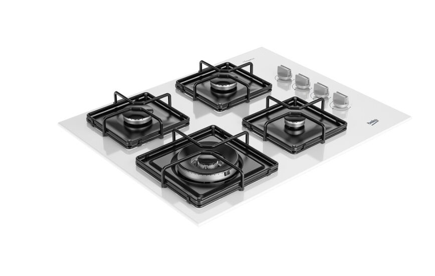 Beko BOCD K 6510 EWB Wok Gözlü Beyaz Cam Ankastre Ocak