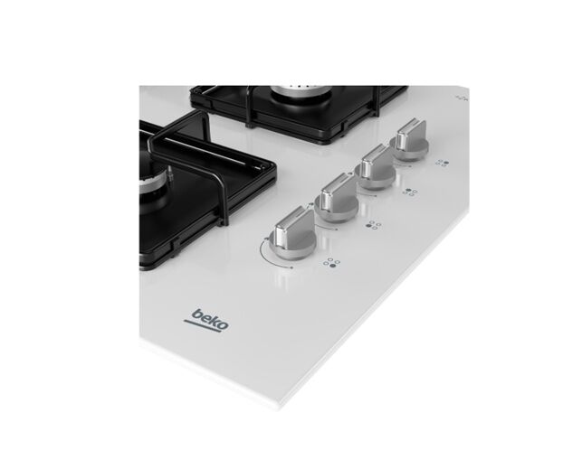 Beko BOCD K 6510 EWB Wok Gözlü Beyaz Cam Ankastre Ocak