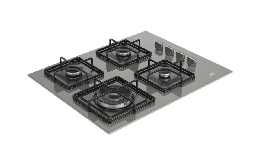 Beko BOCD K 6510 EWG Wok Gözlü Ankastre Gri Cam Tablalı Ocak
