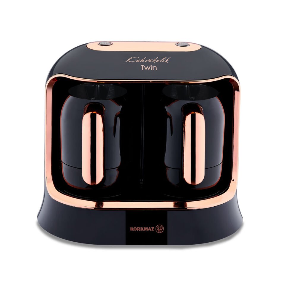 Korkmaz A861-04 Kahvekolik Deluxe Twin Siyah/Rosagold Kahve Makinesi