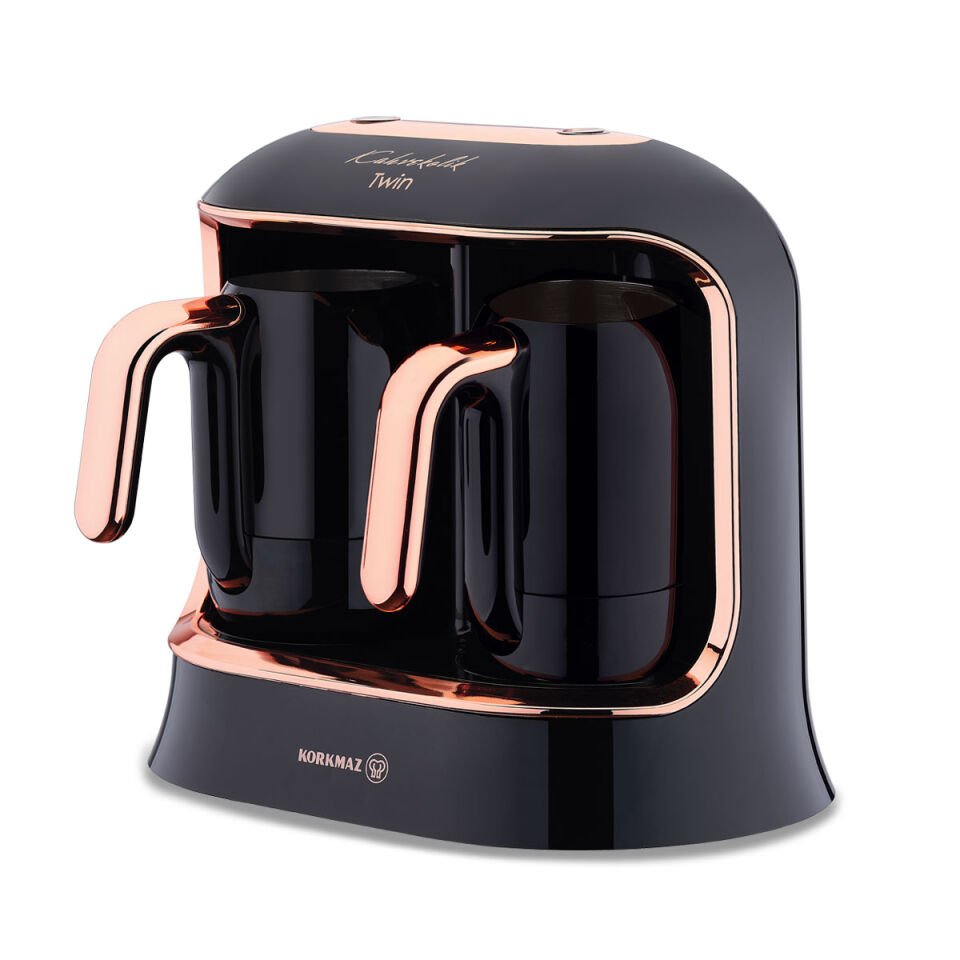 Korkmaz A861-04 Kahvekolik Deluxe Twin Siyah/Rosagold Kahve Makinesi