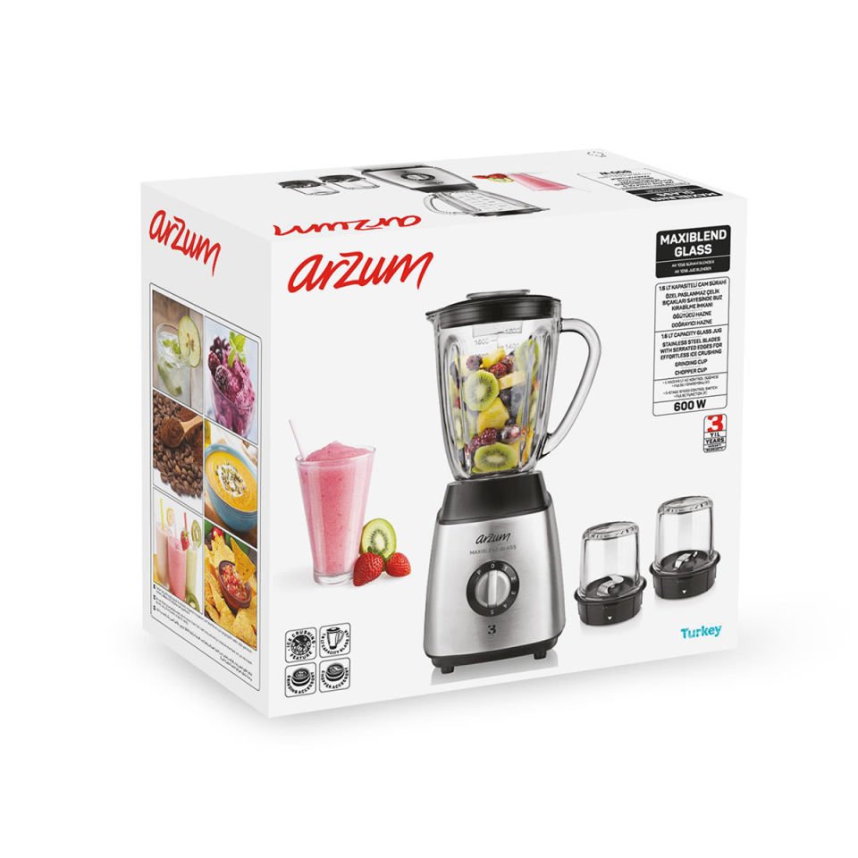 Arzum AR1056 Maxiblend Glass 600 W Blender