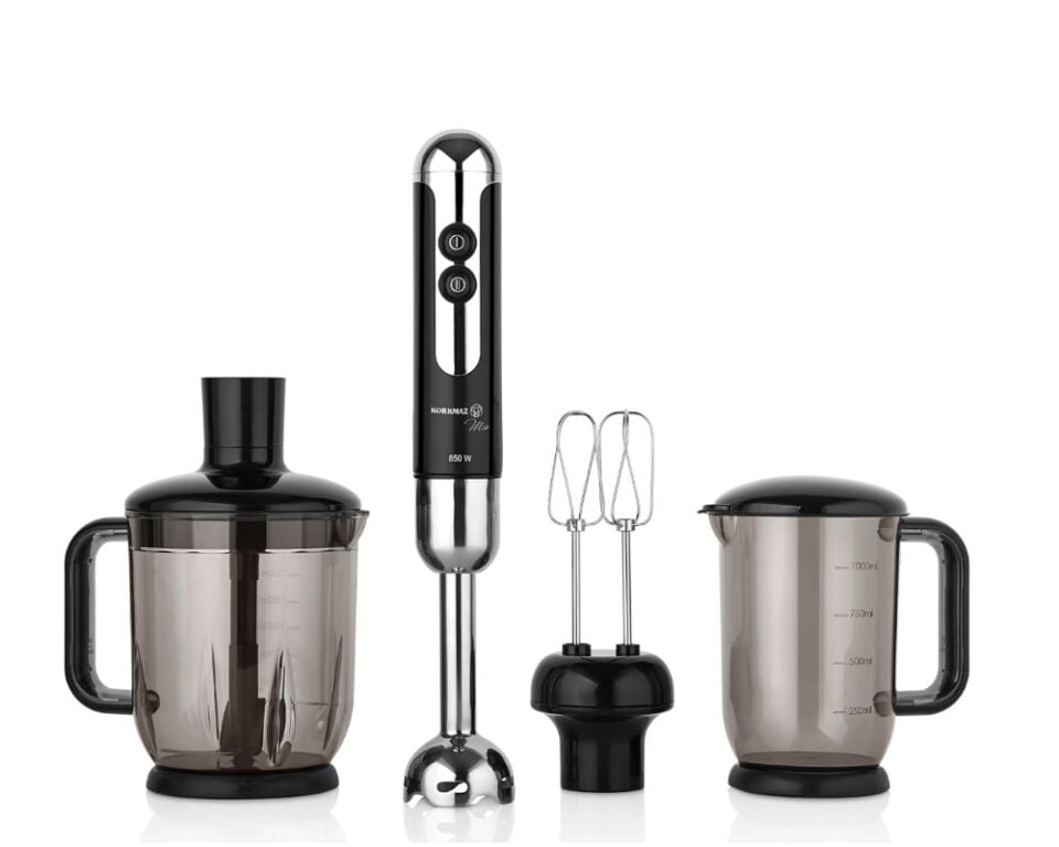 Korkmaz A447-12 Mia Mega Siyah 850 W Blender Set